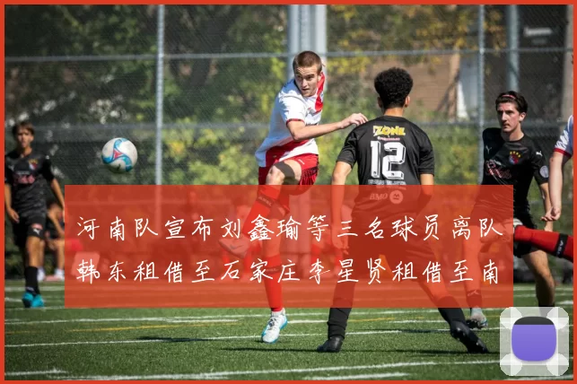 河南队宣布刘鑫瑜等三名球员离队韩东租借至石家庄李星贤租借至南通
